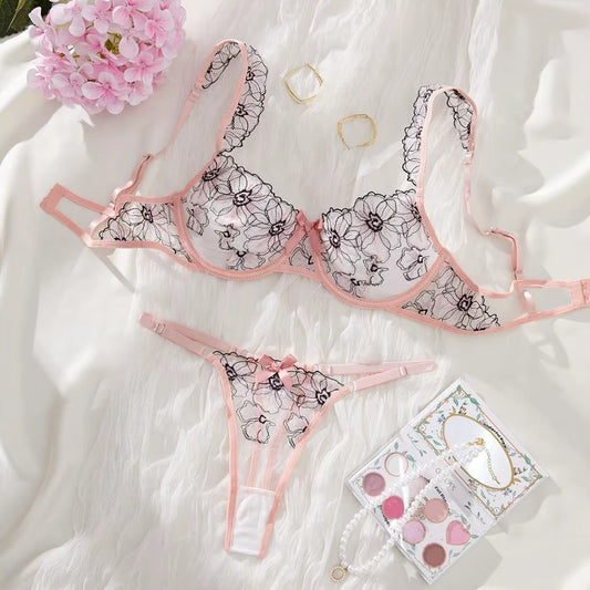 Pink Floral Lace
