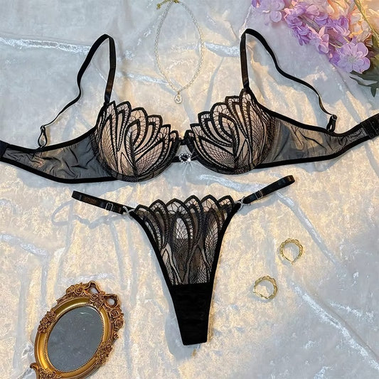 Black Embroidered Lace