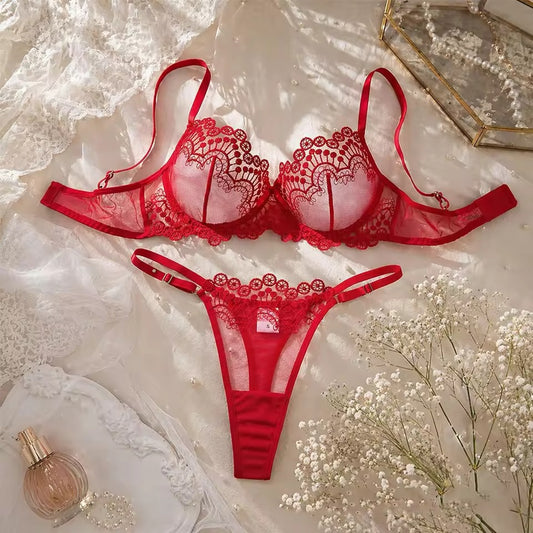 Red Floral Lace