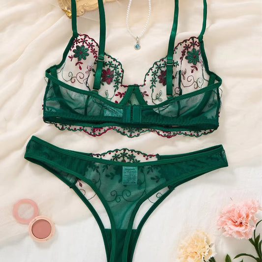 Dark Green Floral