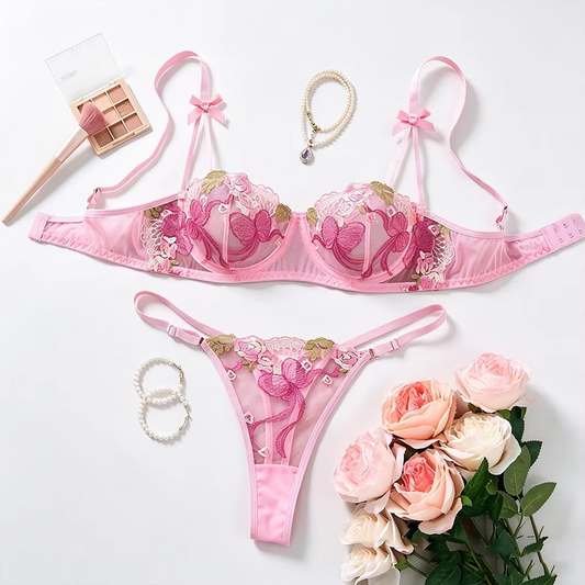 Light Pink Floral Lace