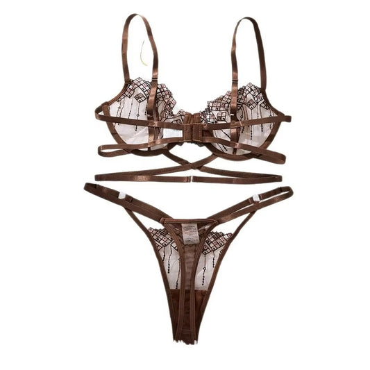 Brown Floral Lace