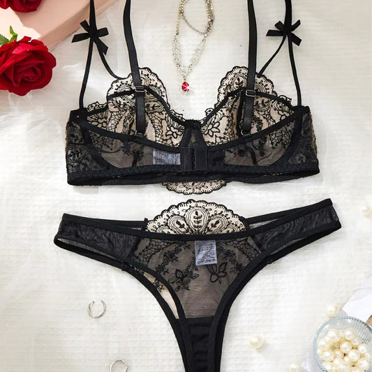 Black Embroidered Lace
