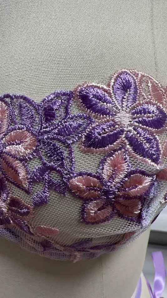Purple Floral Lace