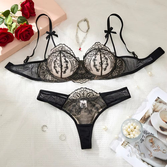 Black Embroidered Lace