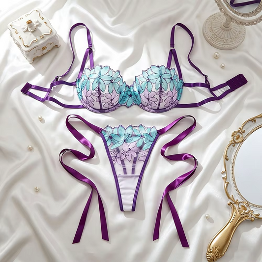 Purple Sheer Lace